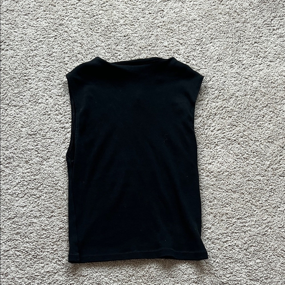 Zara Black Sleeveless Shirt